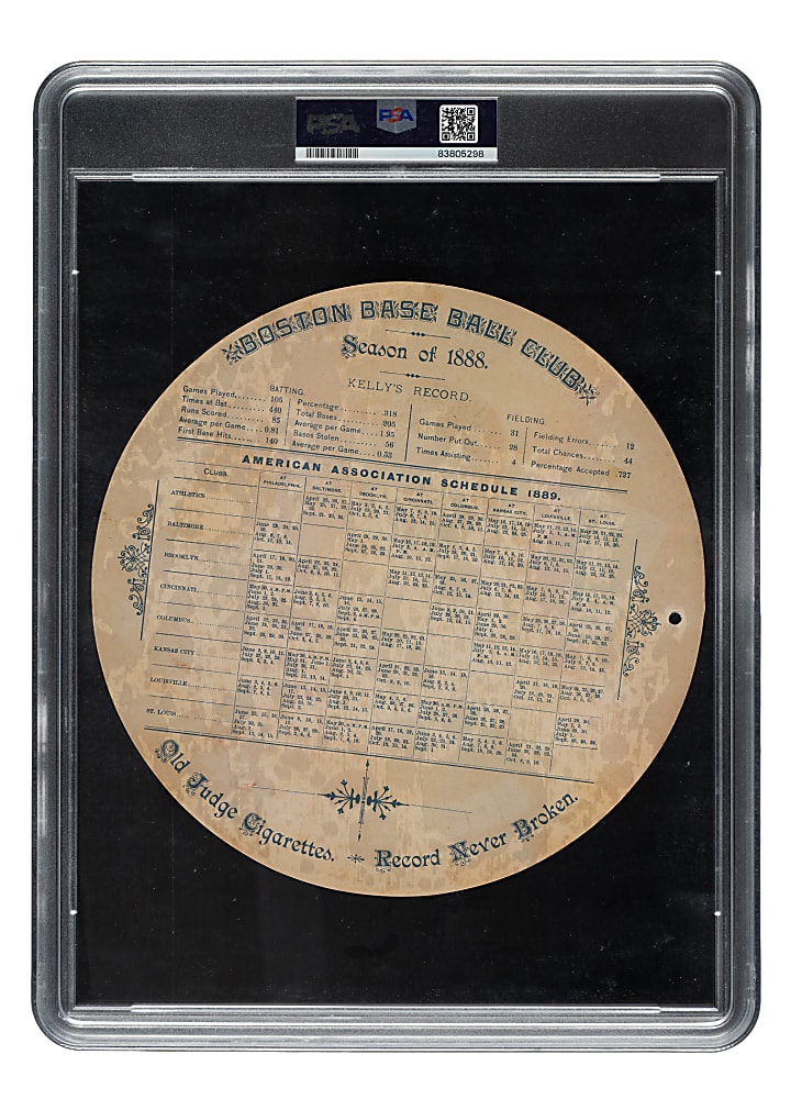 1889 A35 Goodwin Round Album Page Mike "King" Kelly PSA VG 3 - 1 of 1 - Highest Graded!