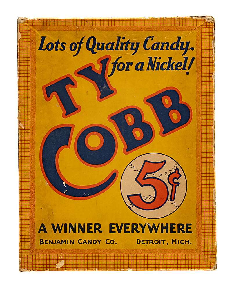 Circa 1920s Ty Cobb Candy Original Box