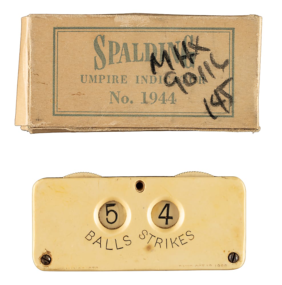 1887 Spalding Celluloid Baseball Scorer Plus Box
