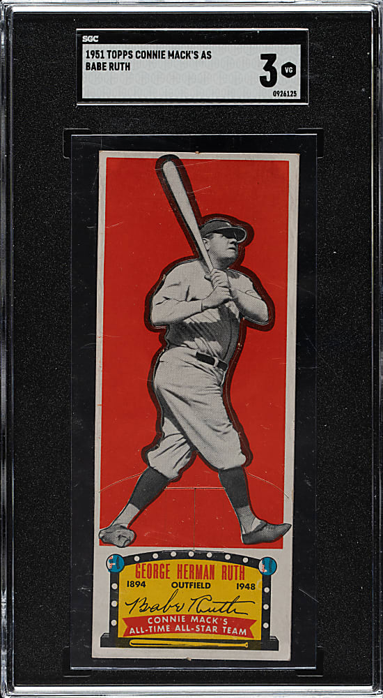 1951 Topps Connie Mack's All-Stars Babe Ruth SGC VG 3