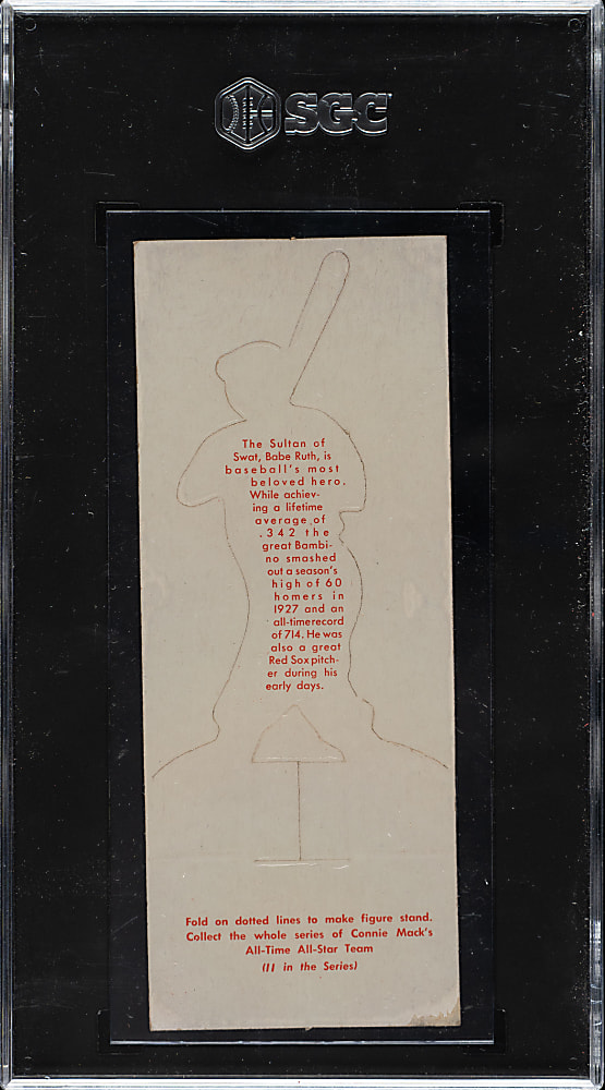 1951 Topps Connie Mack's All-Stars Babe Ruth SGC VG 3