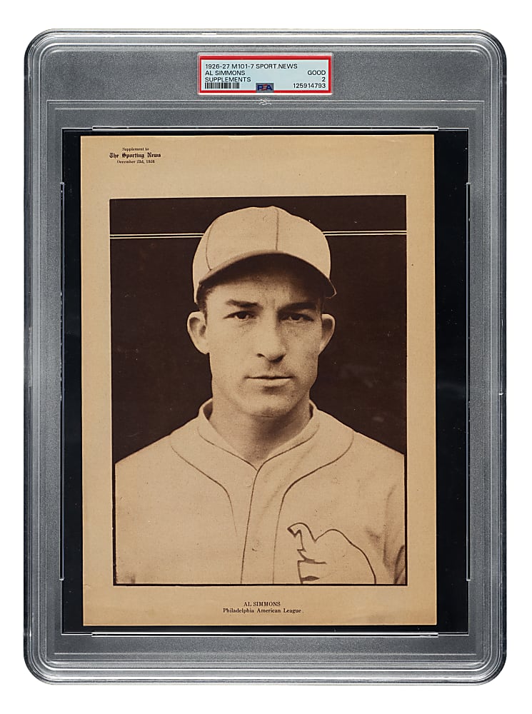 1926-1927 M101-7 Sporting News Supplements Al Simmons PSA GOOD 2