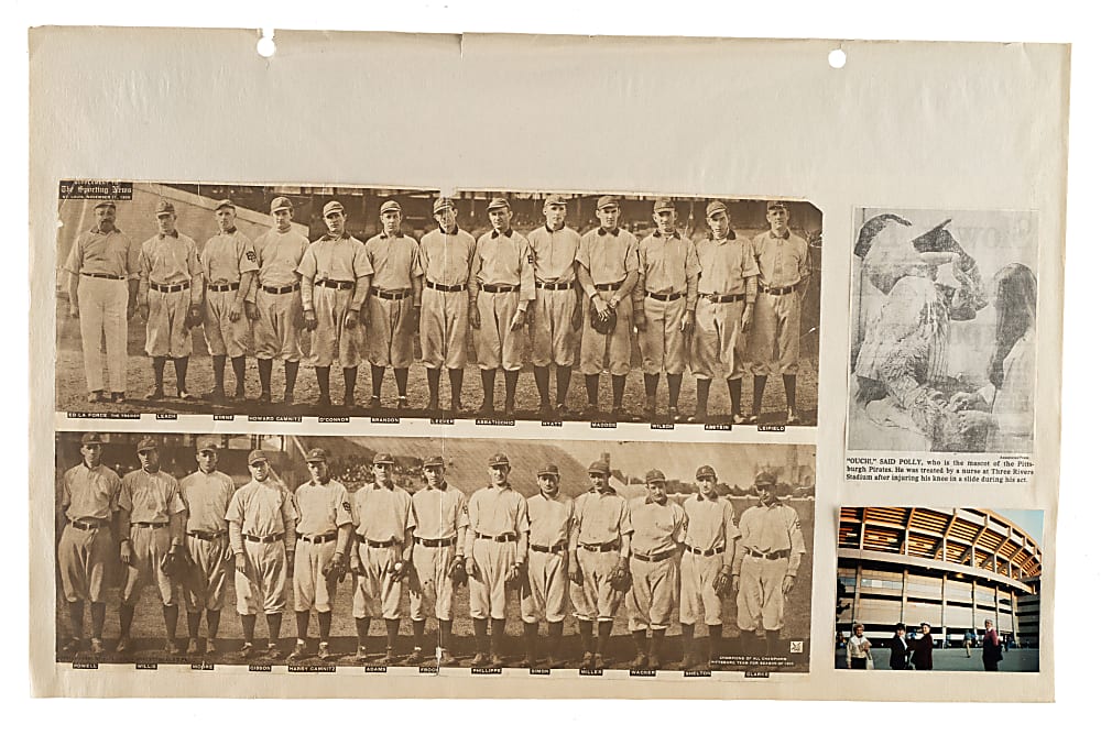 1909-1913 M101-2 Sporting News Supplements Pittsburgh Pirates with Honus Wagner, Fred Clarke, and Vic Willis