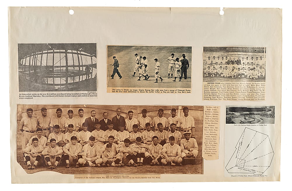 1909-1913 M101-2 Sporting News Supplements Pittsburgh Pirates with Honus Wagner, Fred Clarke, and Vic Willis