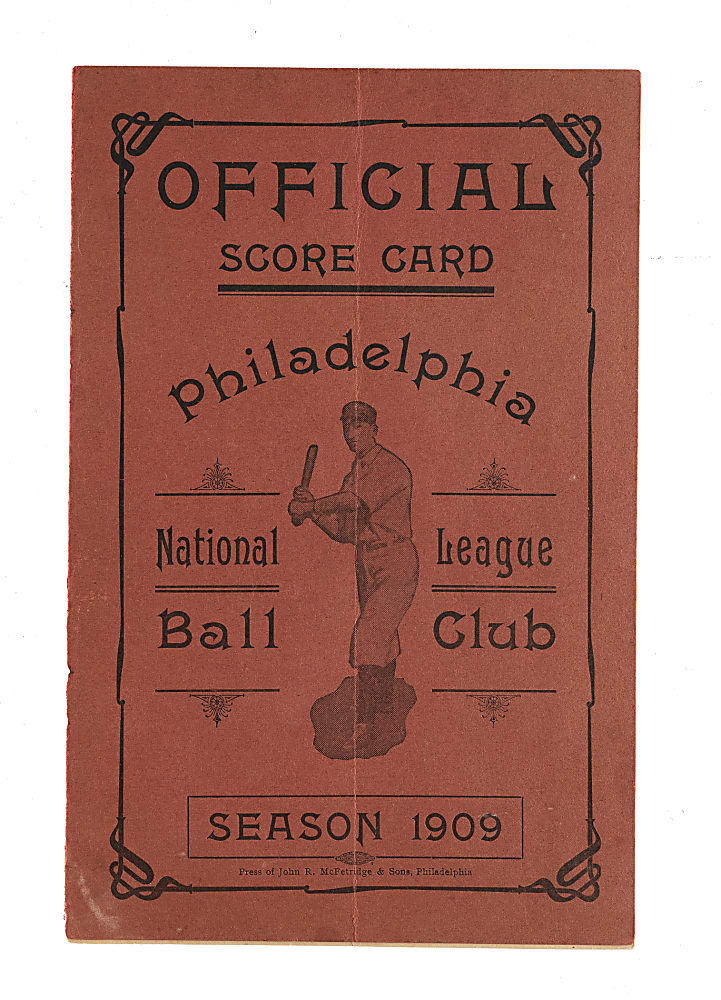 1909 Philadelphia Phillies Scorecard