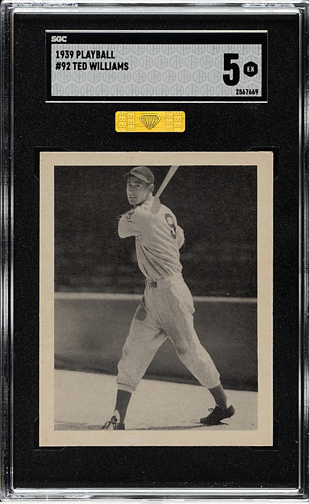 1939 R334 Play Ball #92 Ted Williams Rookie SGC EX 5 (MBA Gold Diamond)