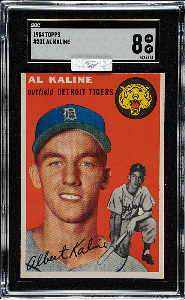 1954 Topps #201 Al Kaline Rookie SGC NM/MT 8 (MBA Silver Diamond)