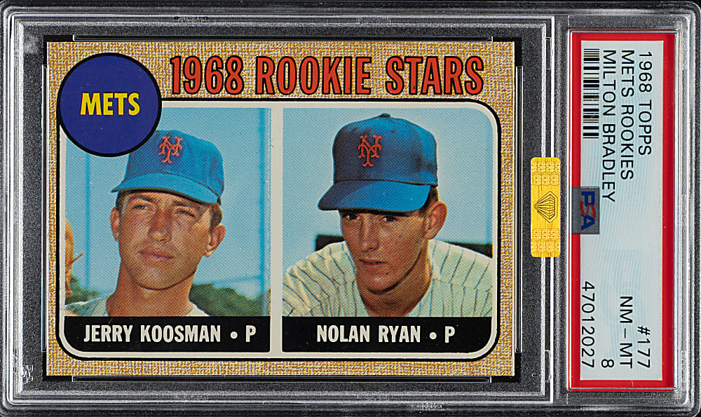 1968 Topps Milton Bradley #177 Nolan Ryan Rookie PSA NM-MT 8 (MBA Gold Diamond)
