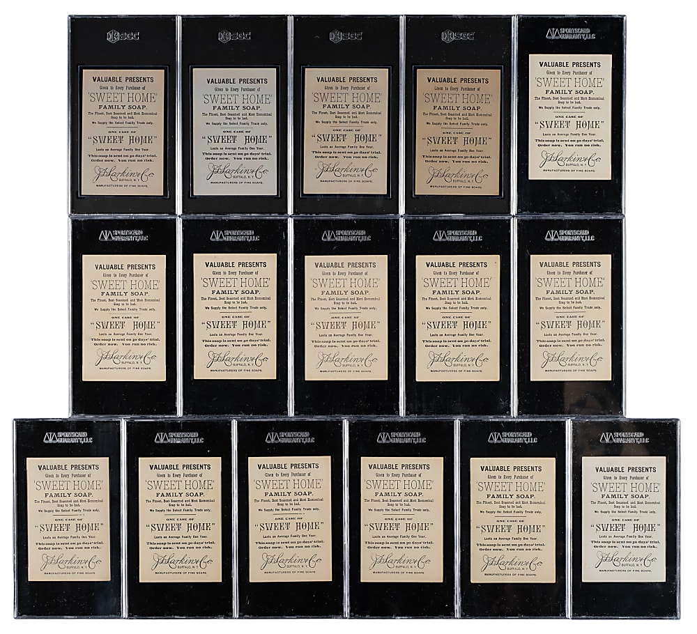 Circa 1890s J.D. Larkin & Co. "Sweet Home" Trade Card PSA- and SGC-Graded Collection (20) Including George Washington and Grover Cleveland