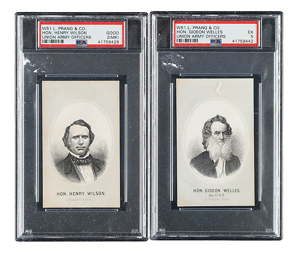 1860 L. Prang & Co. "Prominent Characters, Men of Times" PSA-Graded Collection (48) Including Lee, Jackson and Davis