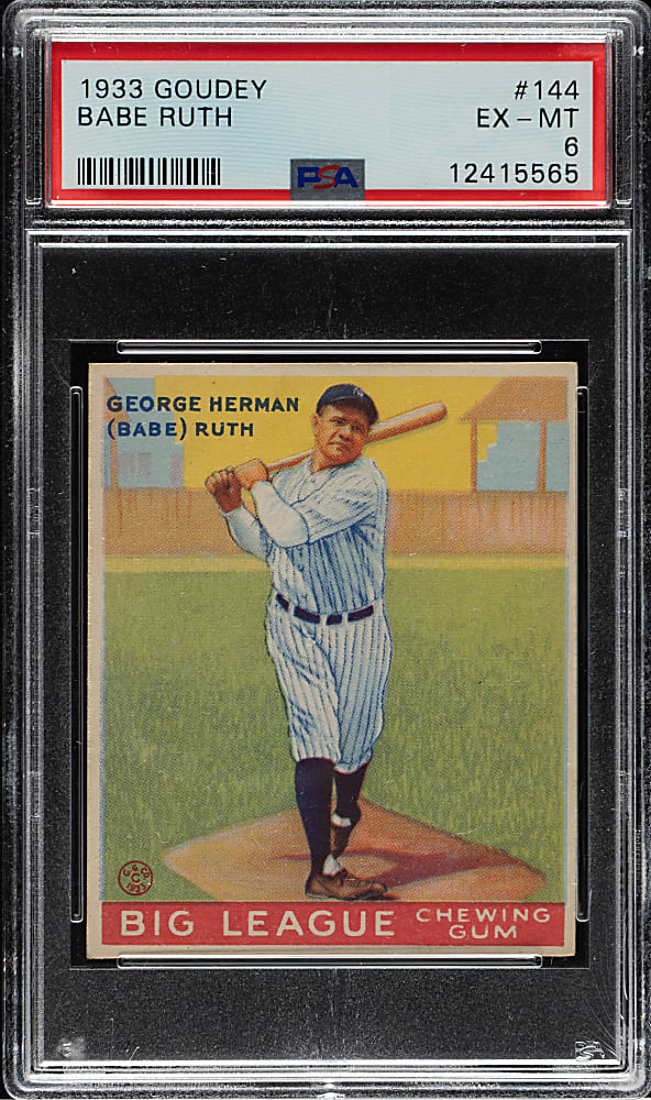 1933 R319 Goudey #144 Babe Ruth PSA EX-MT 6