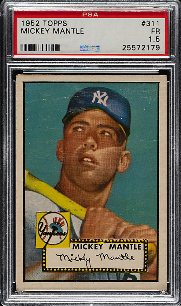1952 Topps #311 Mickey Mantle PSA FAIR 1.5