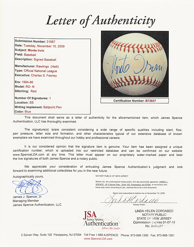 1951 New York Giants National League Champions Single-Signed Baseball Collection (33) Including Mays, Irvin, and Durocher