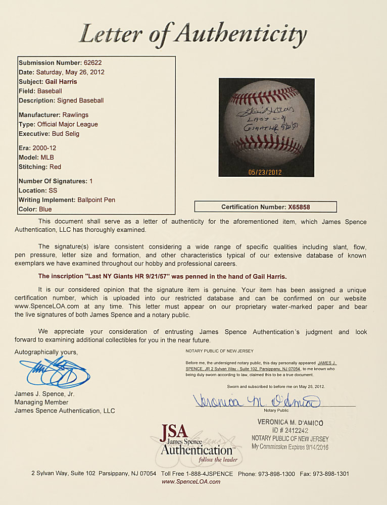 1950s New York Giants Single-Signed Baseball Collection (32)