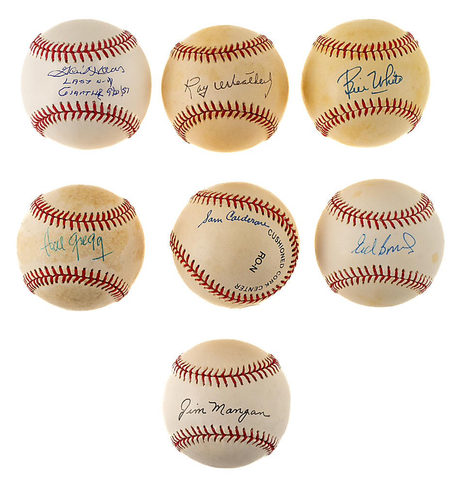1950s New York Giants Single-Signed Baseball Collection (32)