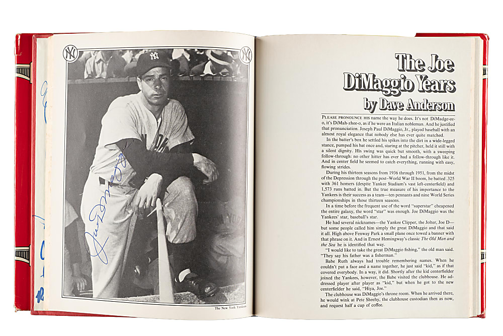 1979 "The Yankees: The Four Fabulous Eras of Baseball's Most Famous Team" Multi-Signed Book with DiMaggio, Mantle, Martin, and Mattingly - JSA