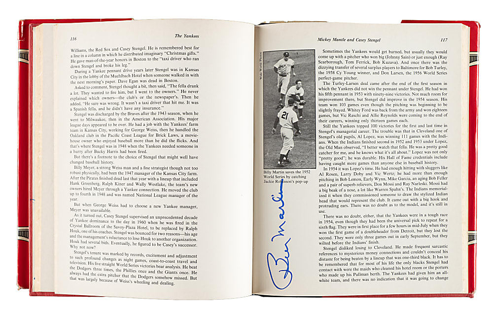 1979 "The Yankees: The Four Fabulous Eras of Baseball's Most Famous Team" Multi-Signed Book with DiMaggio, Mantle, Martin, and Mattingly - JSA