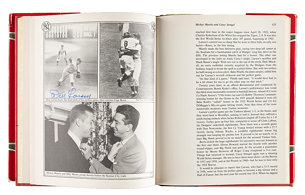 1979 "The Yankees: The Four Fabulous Eras of Baseball's Most Famous Team" Multi-Signed Book with DiMaggio, Mantle, Martin, and Mattingly - JSA