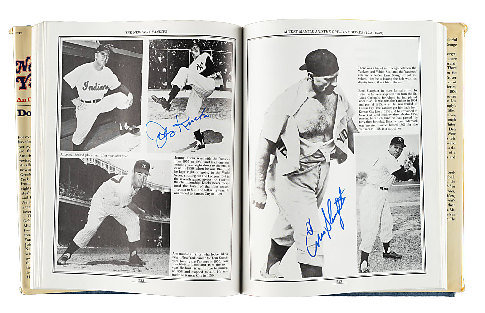 1987 "The New York Yankees: An Illustrated History" Multi-Signed Book with DiMaggio, Rizzuto, and Berra