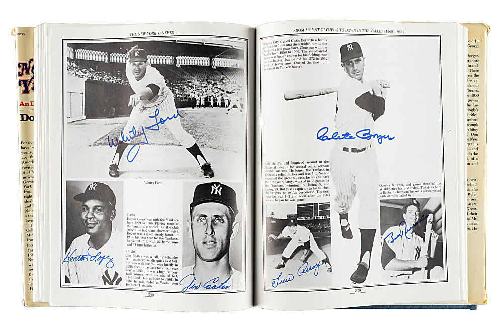 1987 "The New York Yankees: An Illustrated History" Multi-Signed Book with DiMaggio, Rizzuto, and Berra