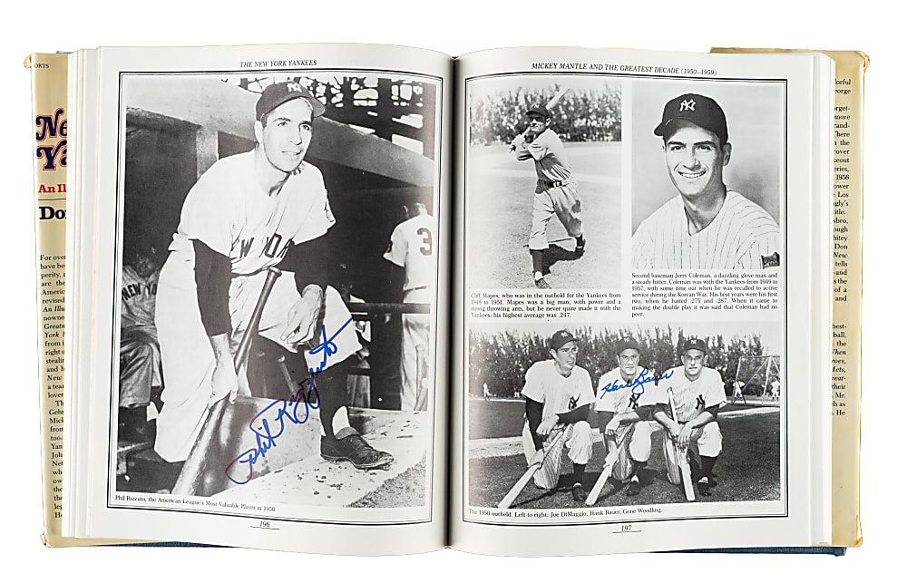 1987 "The New York Yankees: An Illustrated History" Multi-Signed Book with DiMaggio, Rizzuto, and Berra
