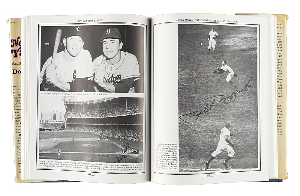 1987 "The New York Yankees: An Illustrated History" Multi-Signed Book with DiMaggio, Rizzuto, and Berra