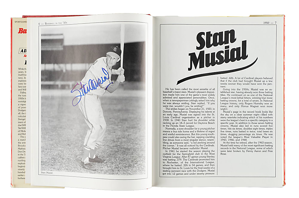 1987 "Baseball in the '50s" Multi-Signed Book Including 25 Hall of Famers