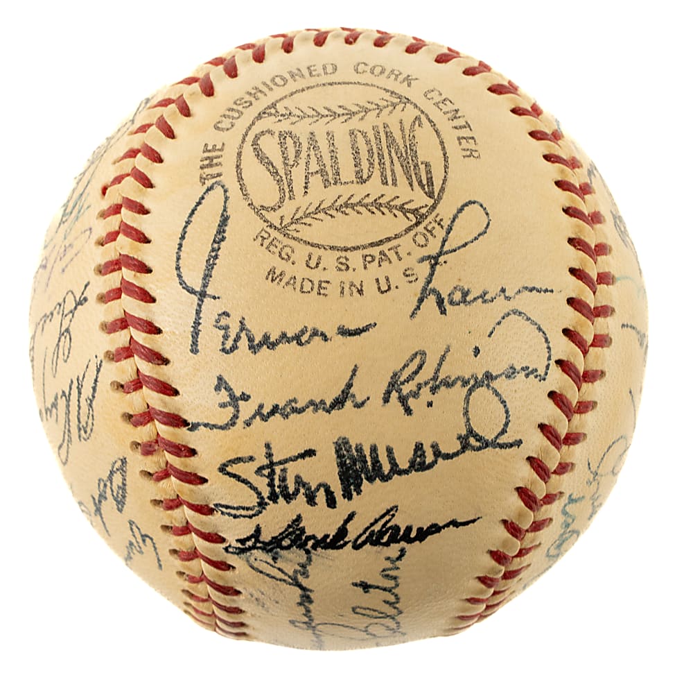 1956 National League All-Star Team-Signed Baseball with Willie Mays and Hank Aaron
