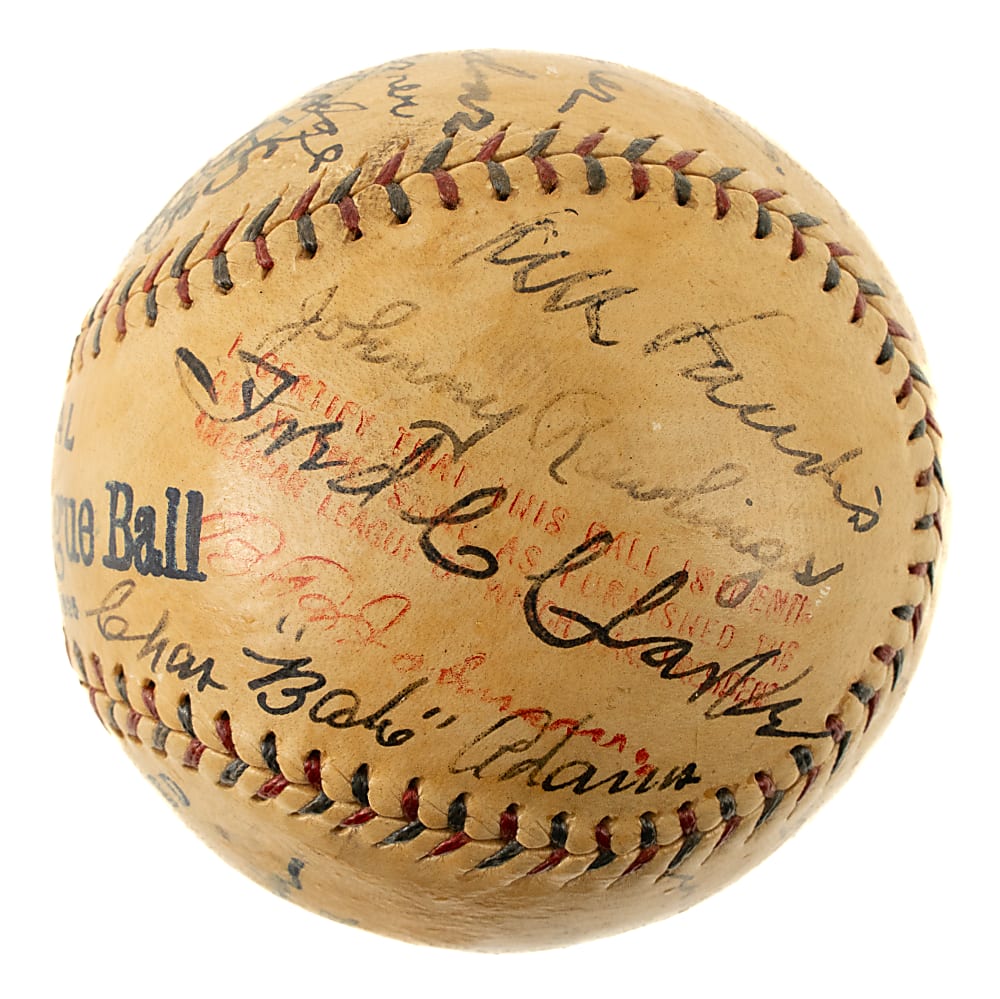 1925 Pittsburgh Pirates World Champions Team-Signed Baseball with Kenesaw Landis and Fred Clarke - JSA
