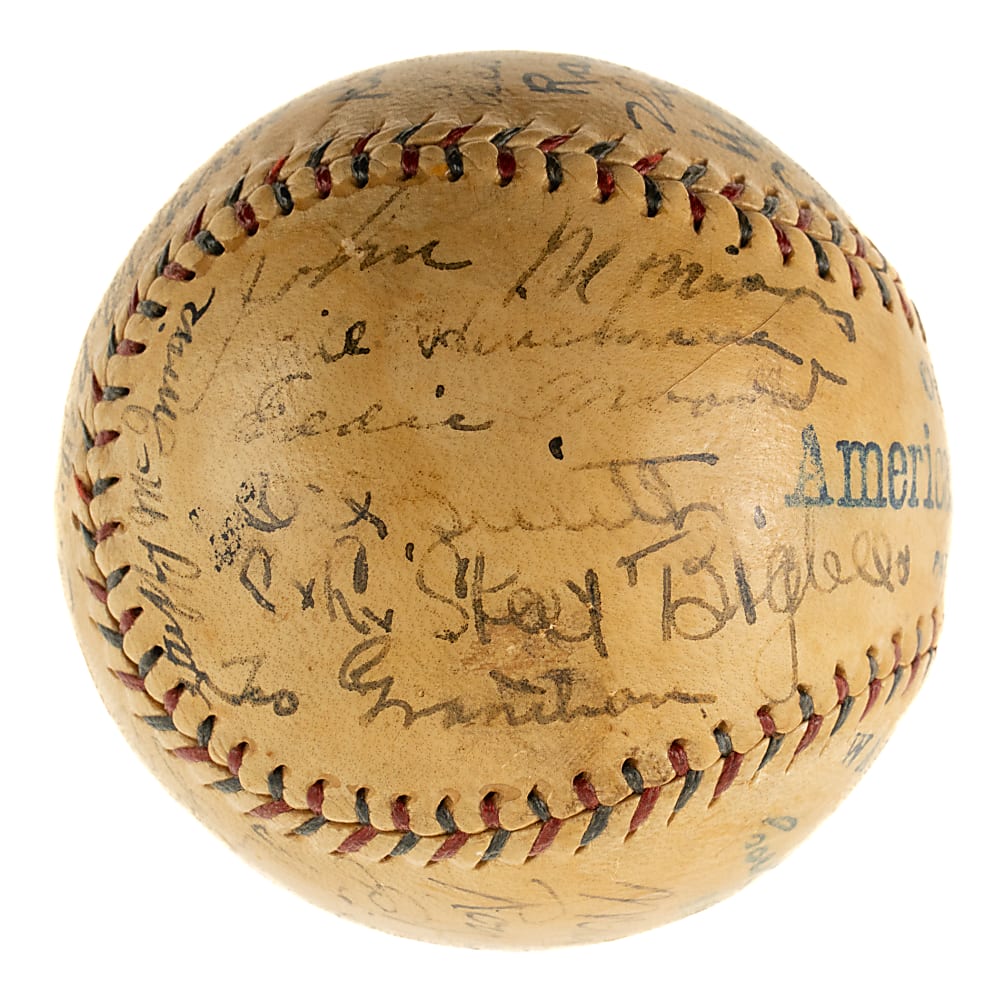 1925 Pittsburgh Pirates World Champions Team-Signed Baseball with Kenesaw Landis and Fred Clarke - JSA