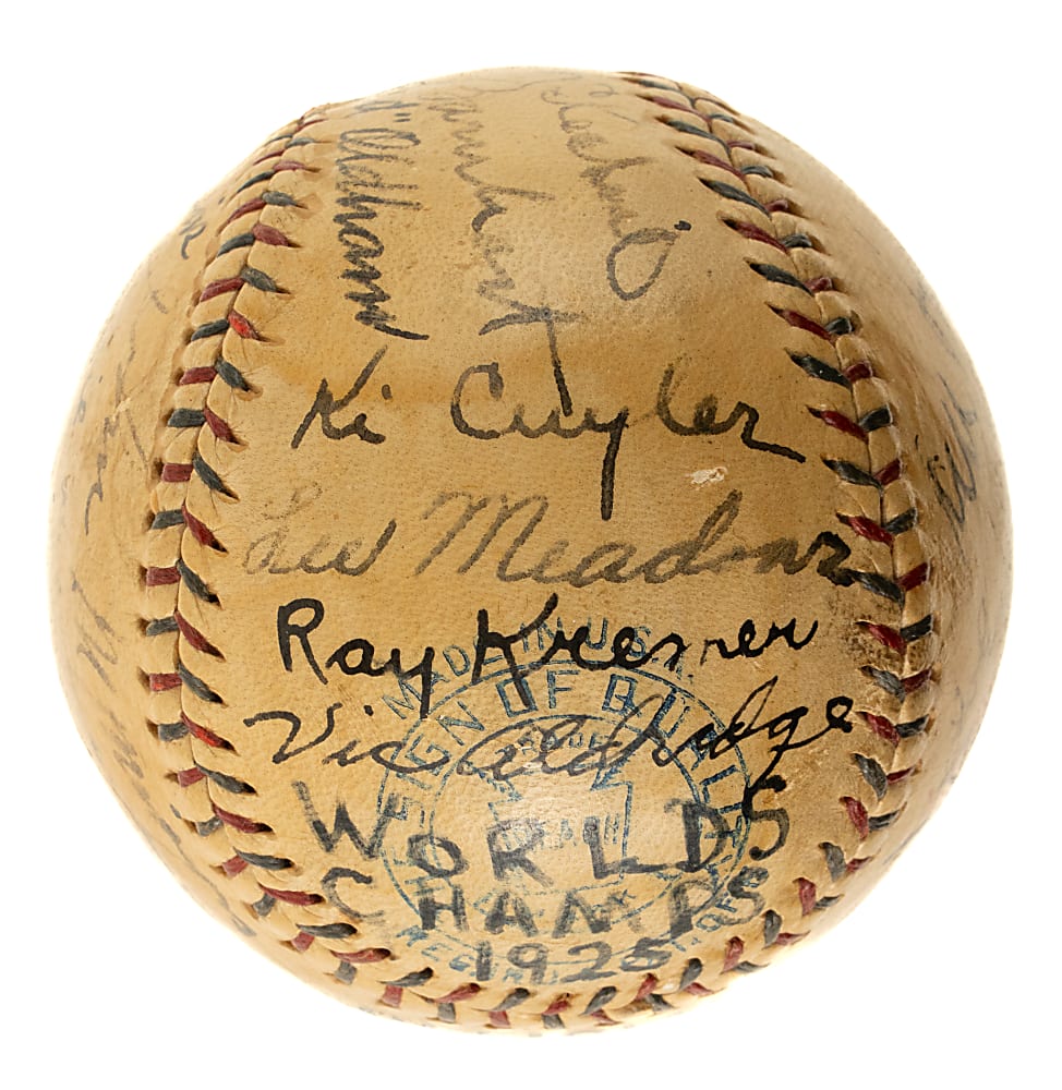 1925 Pittsburgh Pirates World Champions Team-Signed Baseball with Kenesaw Landis and Fred Clarke - JSA