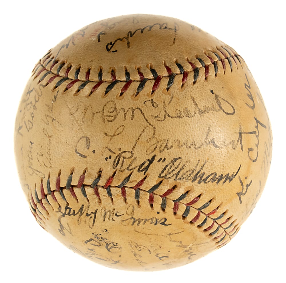 1925 Pittsburgh Pirates World Champions Team-Signed Baseball with Kenesaw Landis and Fred Clarke - JSA