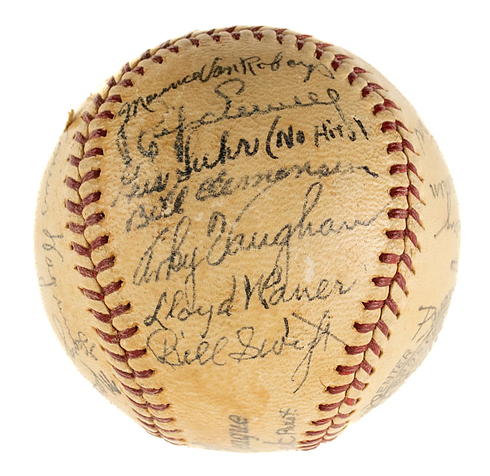 1939 Pittsburgh Pirates Team-Signed Baseball with Honus Wagner and Pie Traynor - JSA
