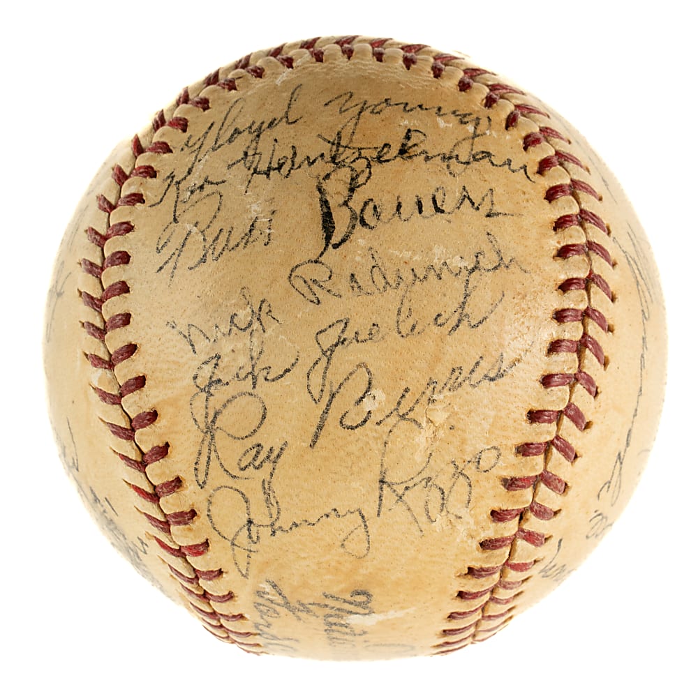 1939 Pittsburgh Pirates Team-Signed Baseball with Honus Wagner and Pie Traynor - JSA
