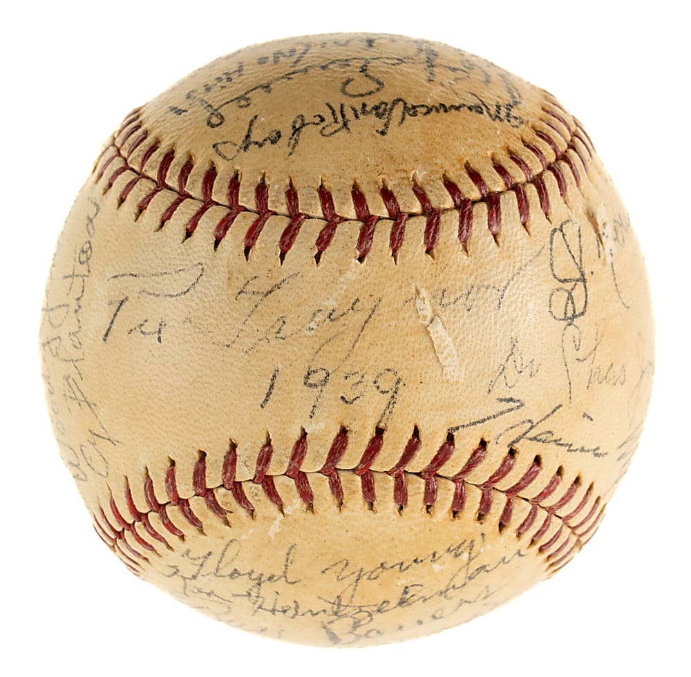 1939 Pittsburgh Pirates Team-Signed Baseball with Honus Wagner and Pie Traynor - JSA