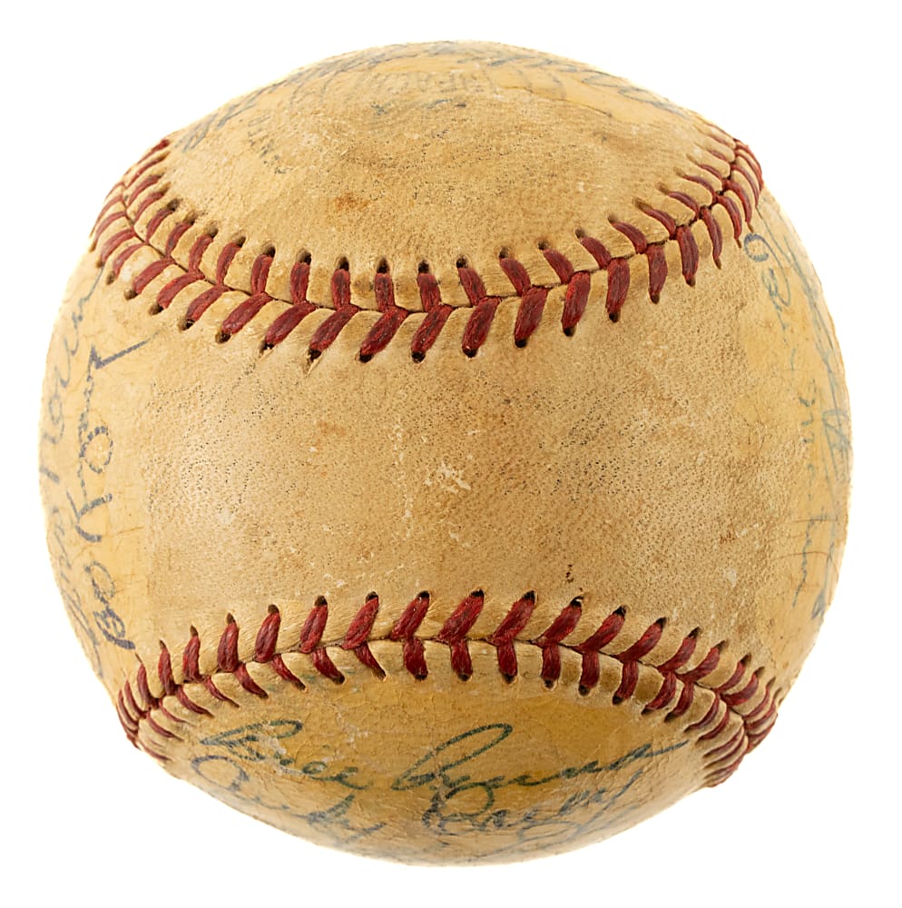 1953 New York Yankees World Champions Team-Signed Baseball with Mickey Mantle and Yogi Berra - JSA