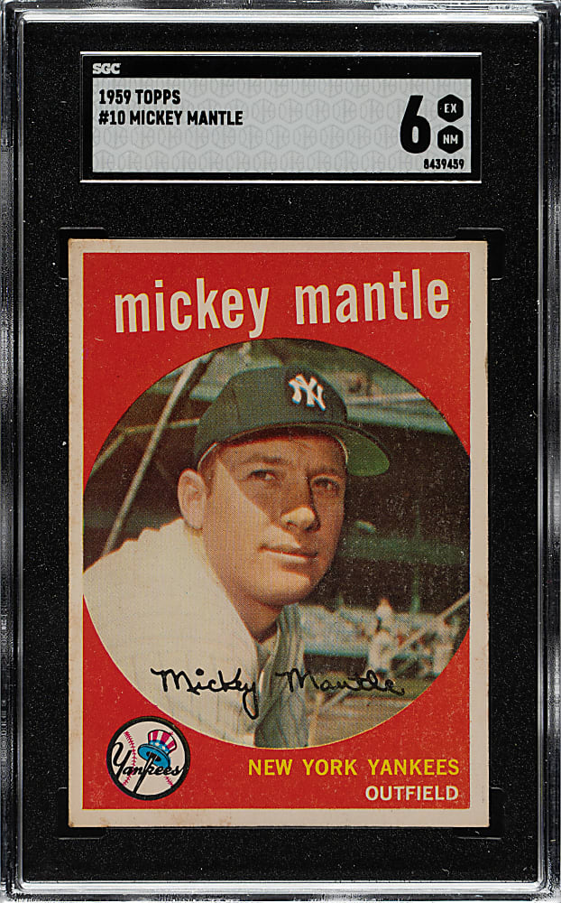 1959 Topps #10 Mickey Mantle SGC EX/NM 6