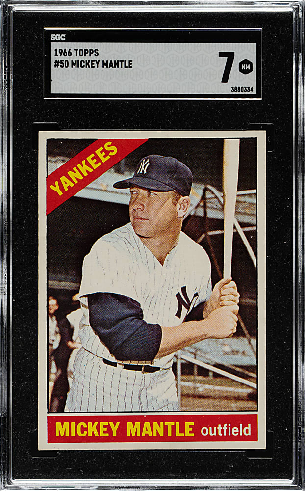 1966 Topps #50 Mickey Mantle SGC NM 7