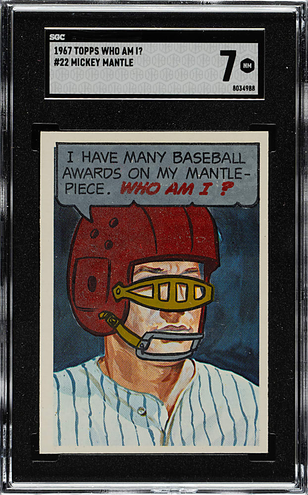 1967 Topps "Who Am I?" #22 Mickey Mantle SGC NM 7