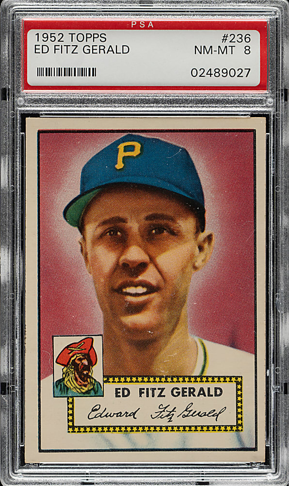 1952 Topps #236 Ed Fitzgerald PSA NM-MT 8