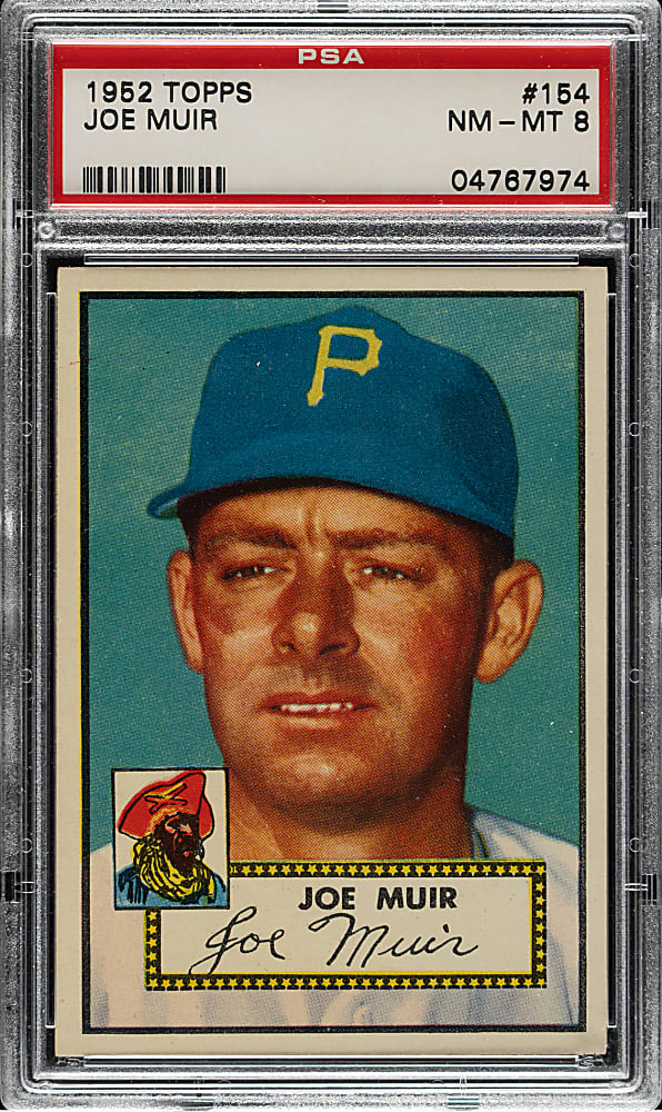 1952 Topps #154 Joe Muir PSA NM-MT 8