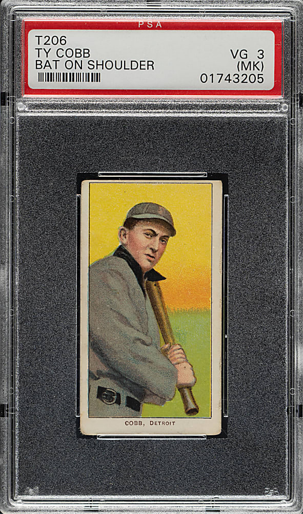 1909-1911 T206 White Border Ty Cobb Bat On Shoulder PSA VG 3 (MK)