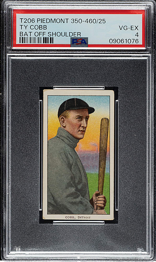 1909-1911 T206 White Border Ty Cobb Bat Off Shoulder PSA VG-EX 4