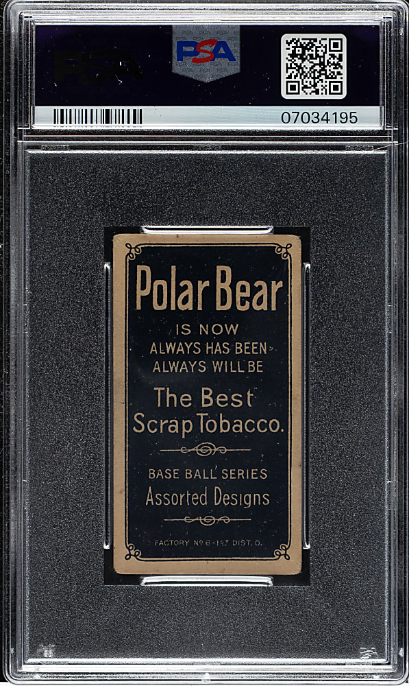 1909-1911 T206 White Border Ty Cobb Portrait Red Background PSA VG-EX 4 - Polar Bear Back