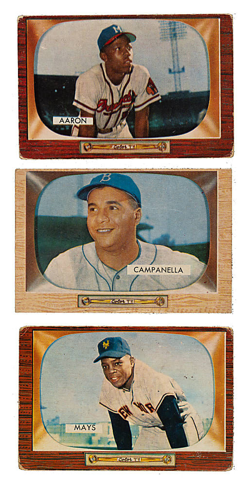 1955 Bowman Near-Complete Set (307/320) Including 202 PSA-Graded Cards