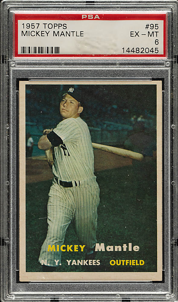 1957 Topps #95 Mickey Mantle PSA EX-MT 6