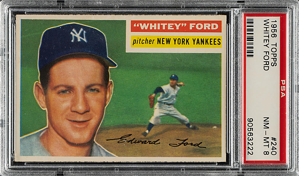 1956 Topps #240 Whitey Ford PSA NM-MT 8