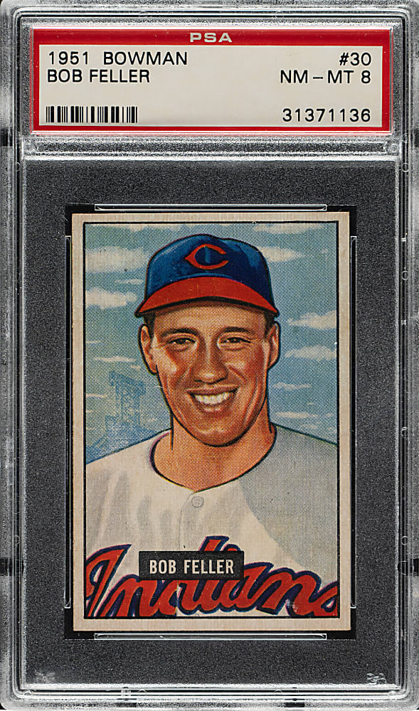 1951 Bowman #30 Bob Feller PSA NM-MT 8