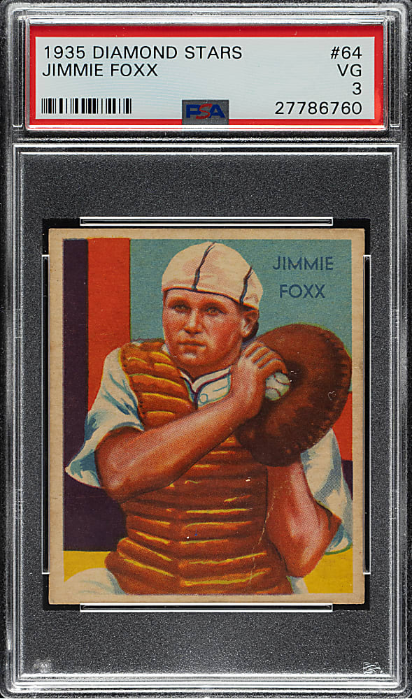 1934-1936 R327 Diamond Stars #64 Jimmie Foxx PSA VG 3