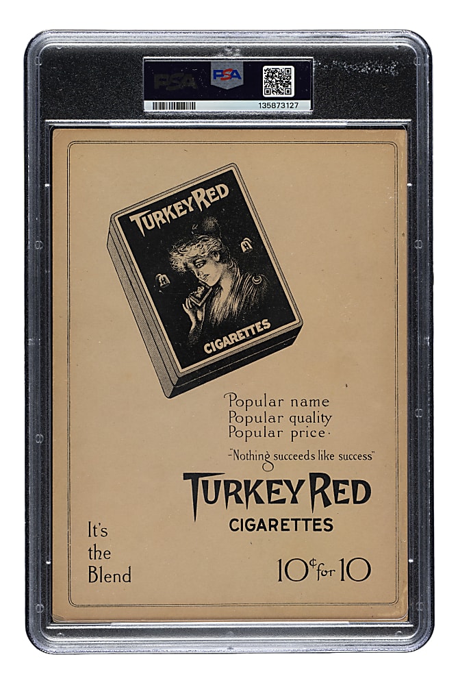 1911 T3 Turkey Red #99 Walter Johnson PSA GOOD+ 2.5 - Advertising Back